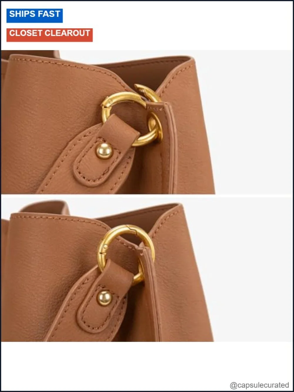 Faux Leather Hobo Bag with 3 Compartments, Detachable Crossbody Strap, Medium
